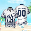 New York Yankess MLB Flower Pattern Summer Hawaiian Shirt Personalized, Yankees Hawaiian Shirt