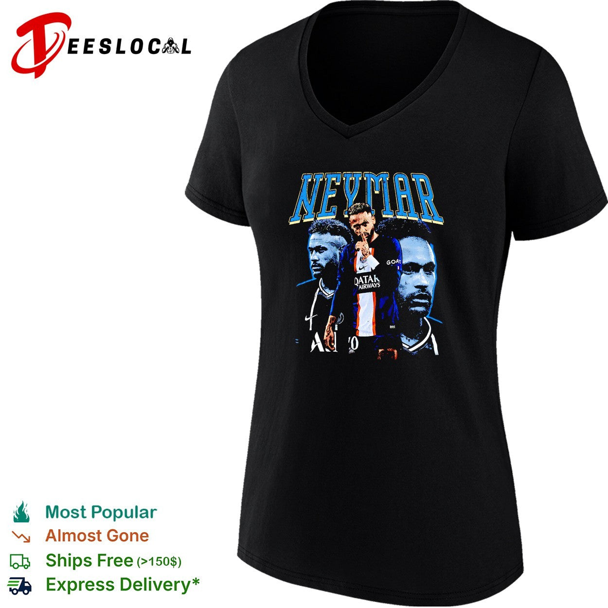 Neymar Paris Saint Germain graphic shirt