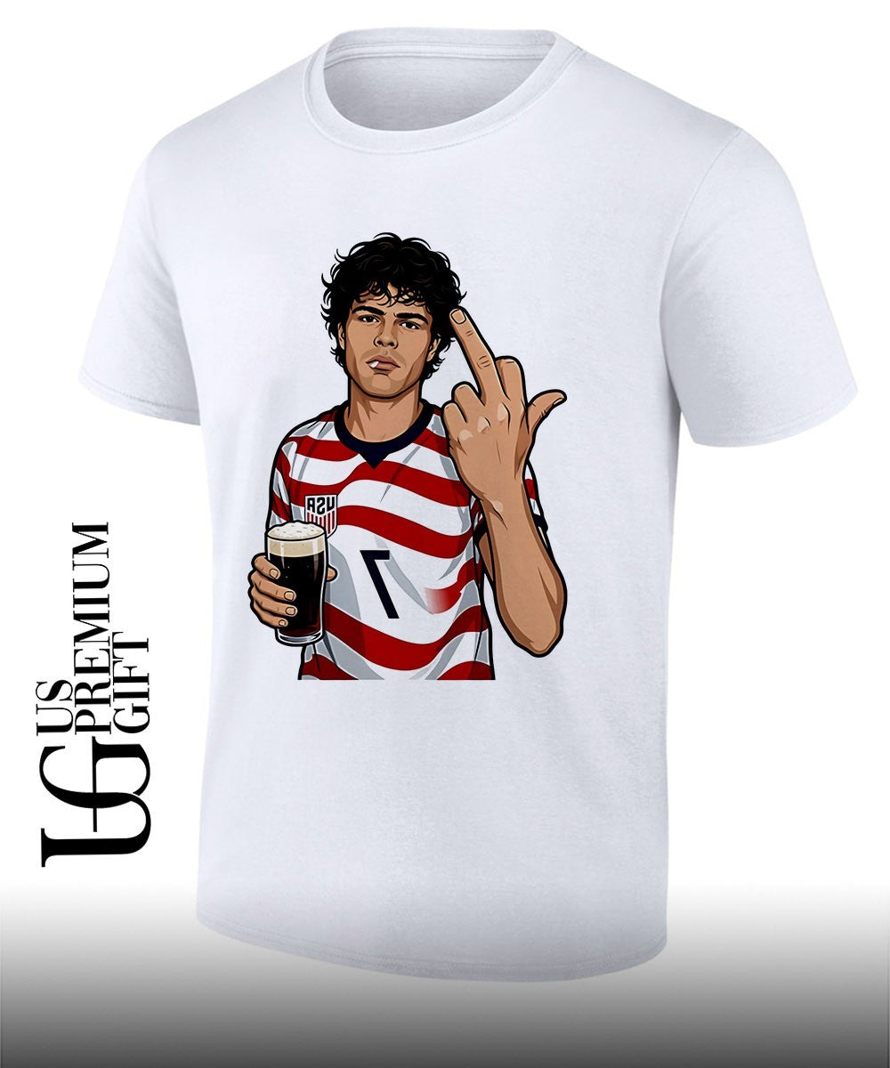 Nichole Gio Reyna middle finger US Soccer shirt