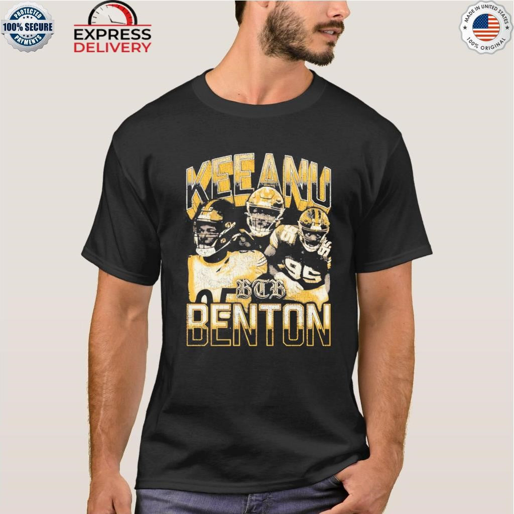 Nick Herbig Wearing A Keeanu Benton Collage Shirt