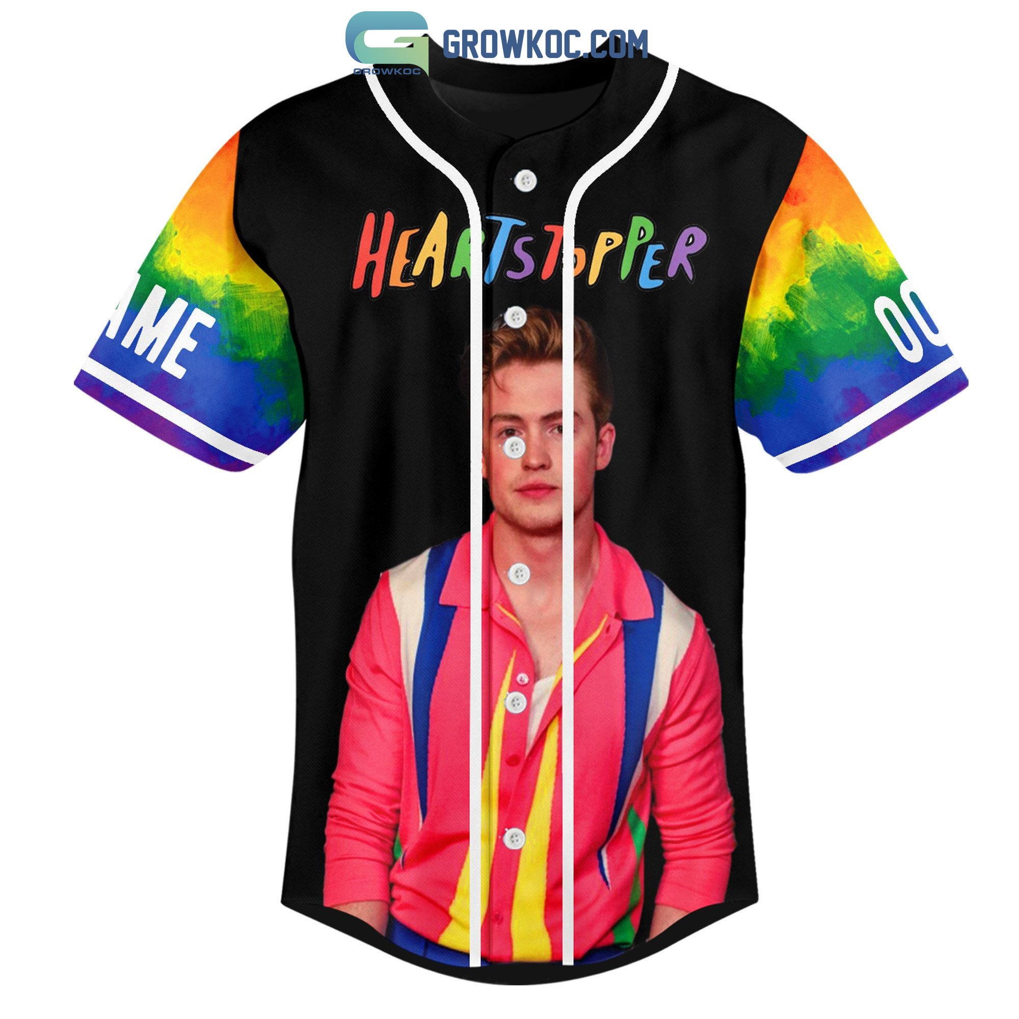 Nick Nelson Heartstopper I’m Bi Actually And So What Personalized Baseball Jersey