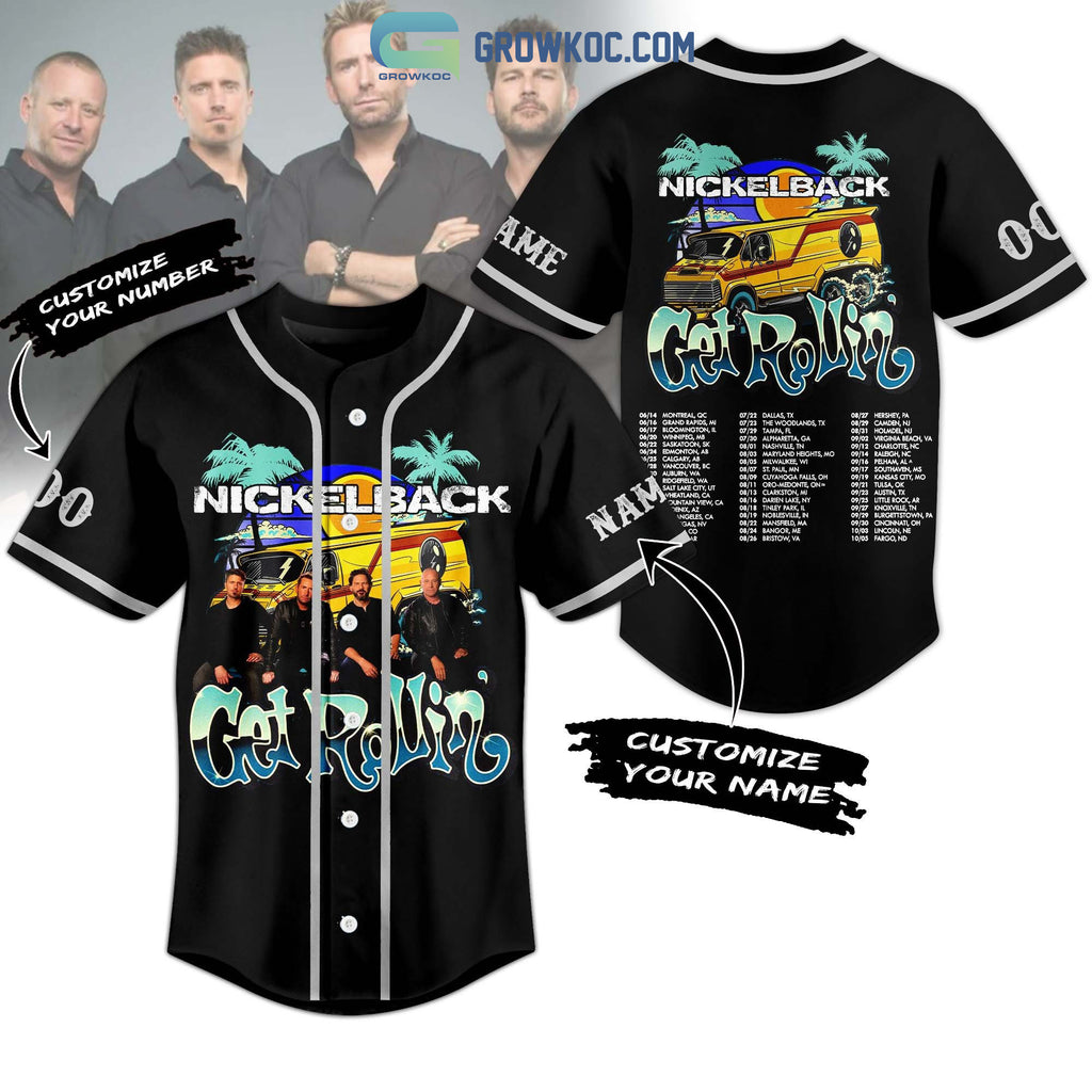 Nickelback Get Rollin Personalized Baseball Jersey