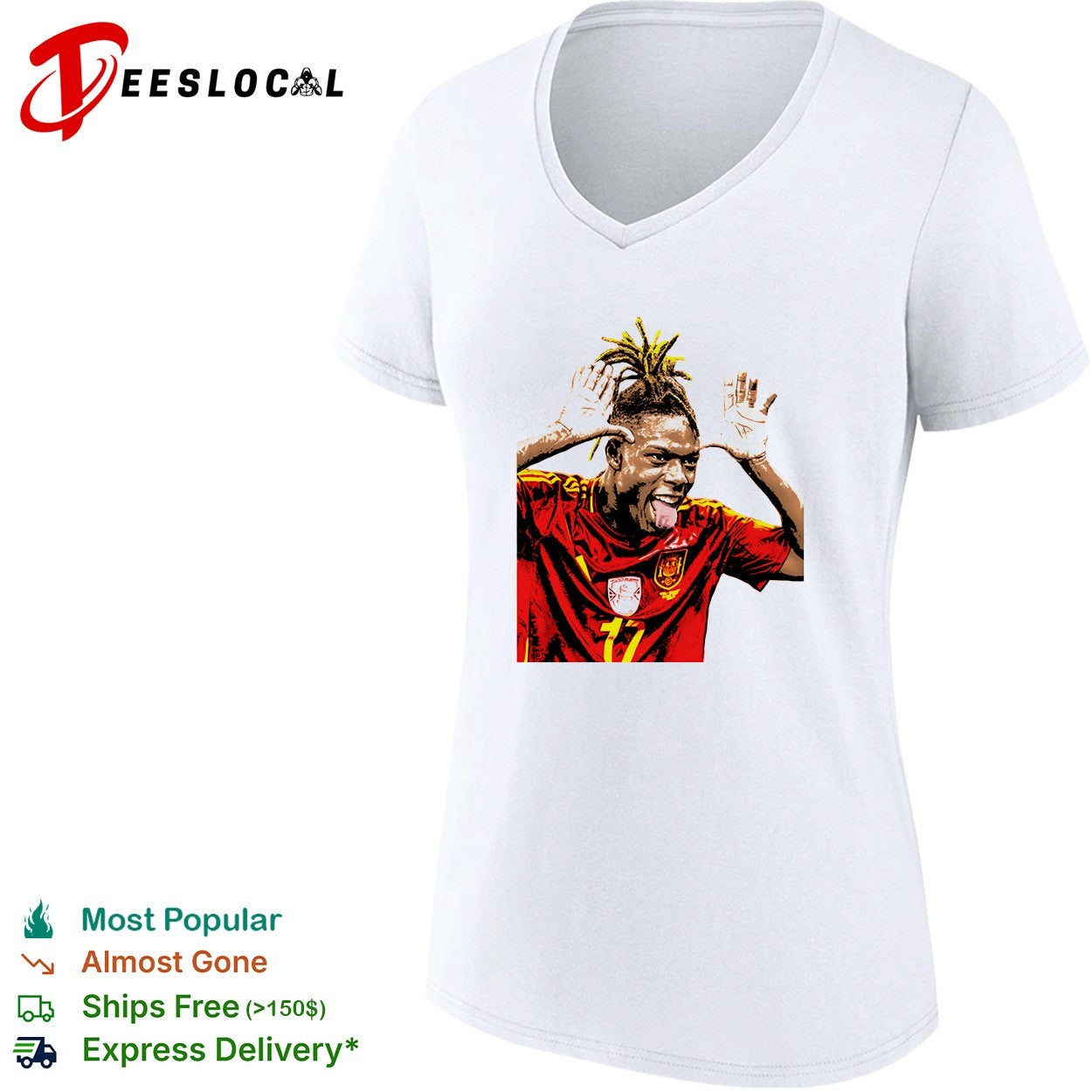 Nico Williams Spain celebration shirt