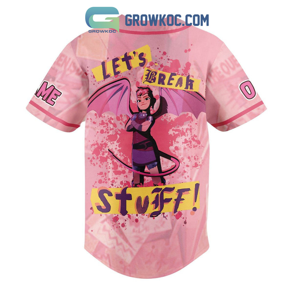 Nimona Let’s Break Stuff Personalized Baseball Jersey