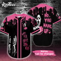 No You Hang Up Ghost Face Halloween Custom Baseball Jersey