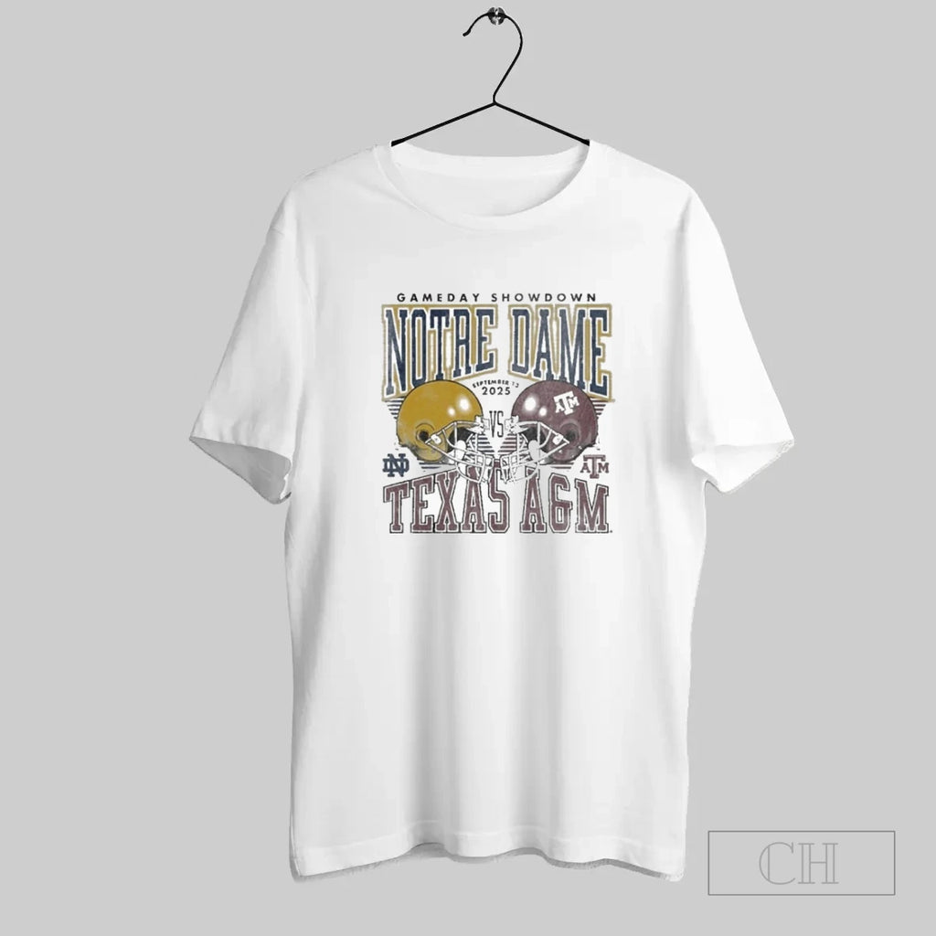 Notre Dame Fighting Irish Vs Texas Am Aggies 2025 Gameday Showdown Football T-Shirts, Hoodie, Sweatshirt | InkRitualCo.com