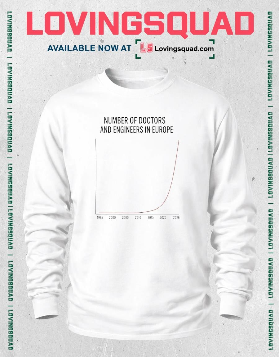 Number Of Doctor And Engineers In Europe 1995 2026 T-shirt