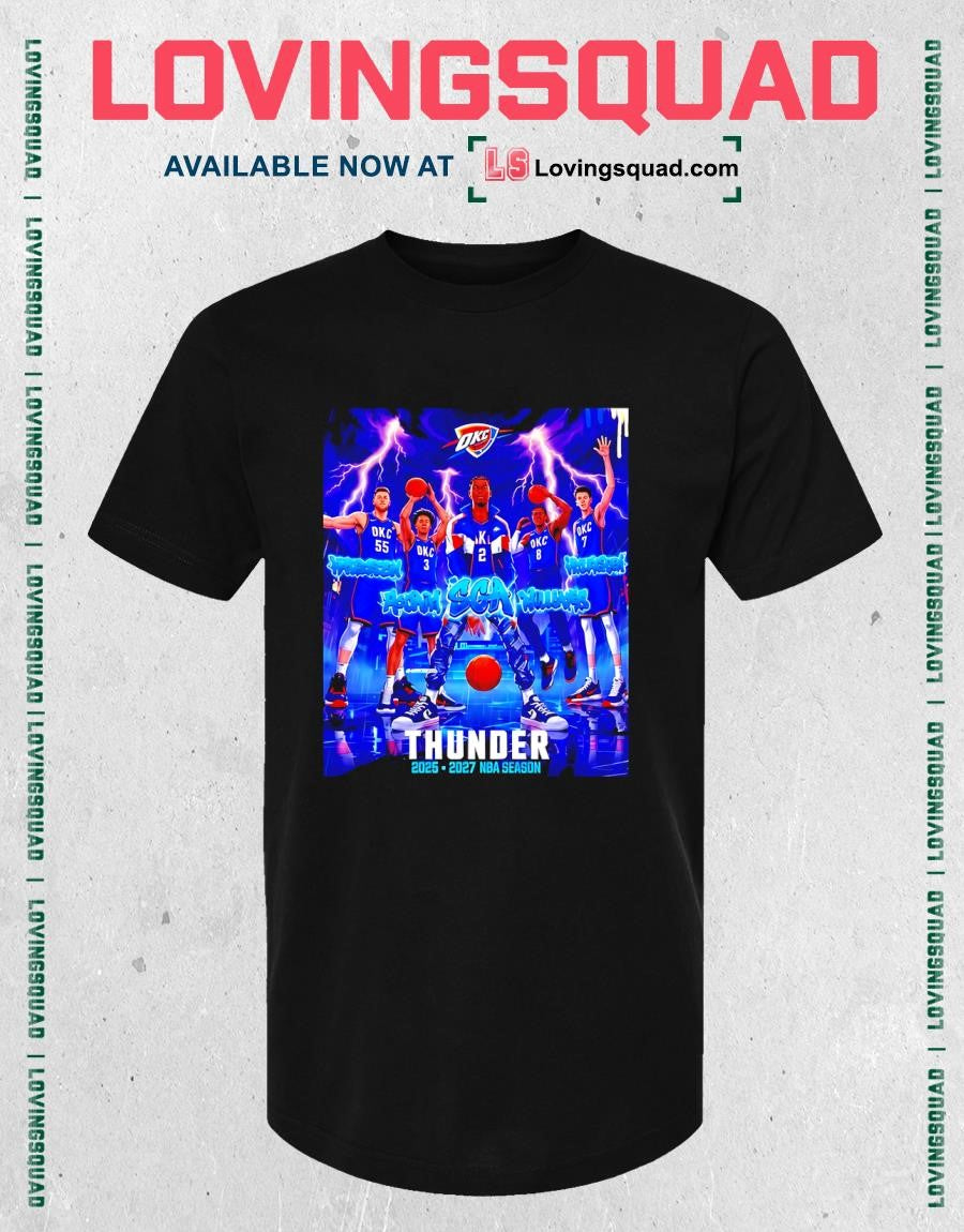 OKC Thunder 2026 2027 NBA Season SGA Hartenstein McCain Williams and Holmgren T-shirt