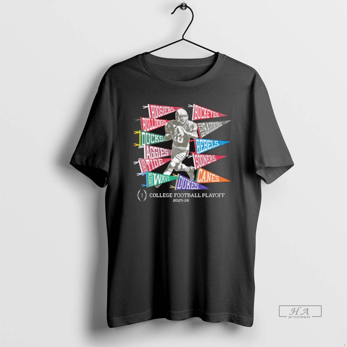 Official 12 Teams College Football Playoff 2025 26 Pennants Football Player T-Shirts, Hoodie, Sweatshirt | InkRitualCo.com