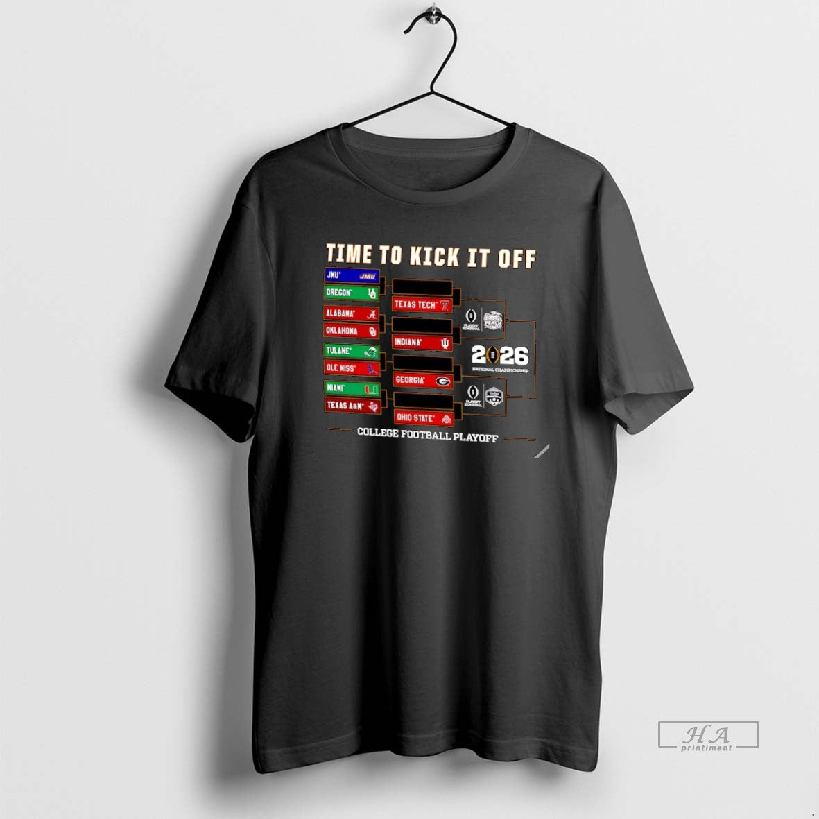 Official 2025 26 College Football Playoff Timje To Kick It Off Bracket Christmas T-Shirts, Hoodie, Sweatshirt