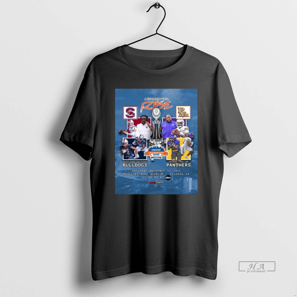 Official 2025 Cricket Celebration Bowl Matchup South Carolina State Bulldogs Vs Prairie View A And T-Shirts, Hoodie,...