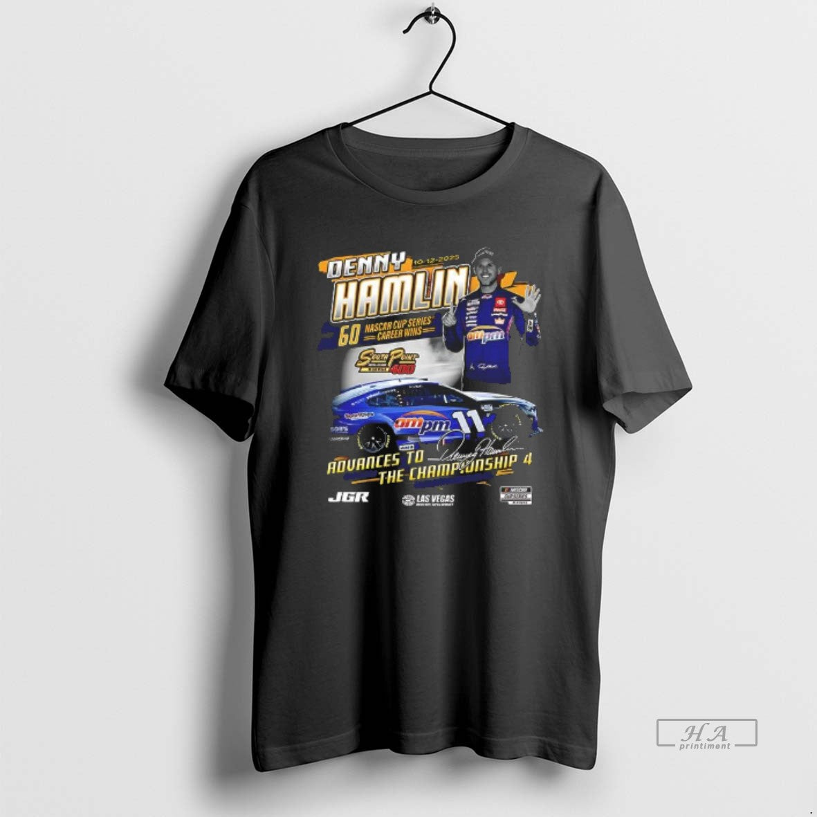 Official 2025 South Point 400 Race Winner Denny Hamlin Checkered Flag Sports T-Shirts, Hoodie, Sweatshirt | InkRitualCo.com