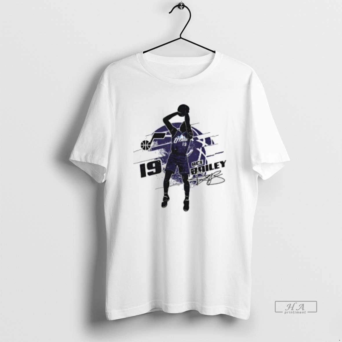 Official Ace Bailey Utah Jazz Signature Silhouette T-Shirts, Hoodie, Sweatshirt | InkRitualCo.com