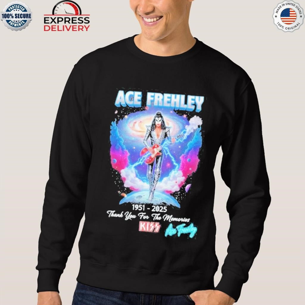 Ace Frehley 1951-2025 Thank You For The Memories Signature Shirt