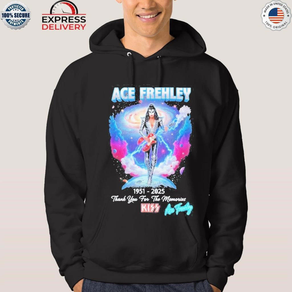Ace Frehley 1951-2025 Thank You For The Memories Signature Shirt