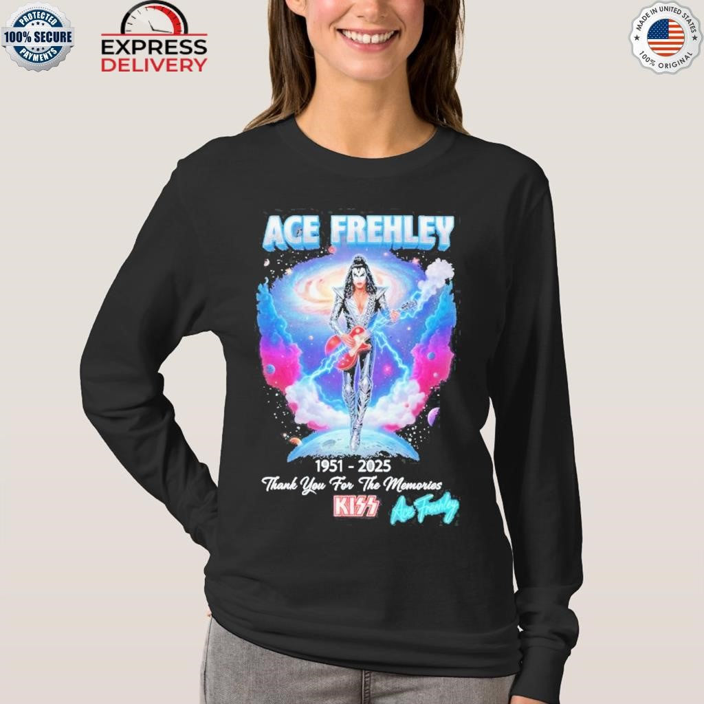 Ace Frehley 1951-2025 Thank You For The Memories Signature Shirt