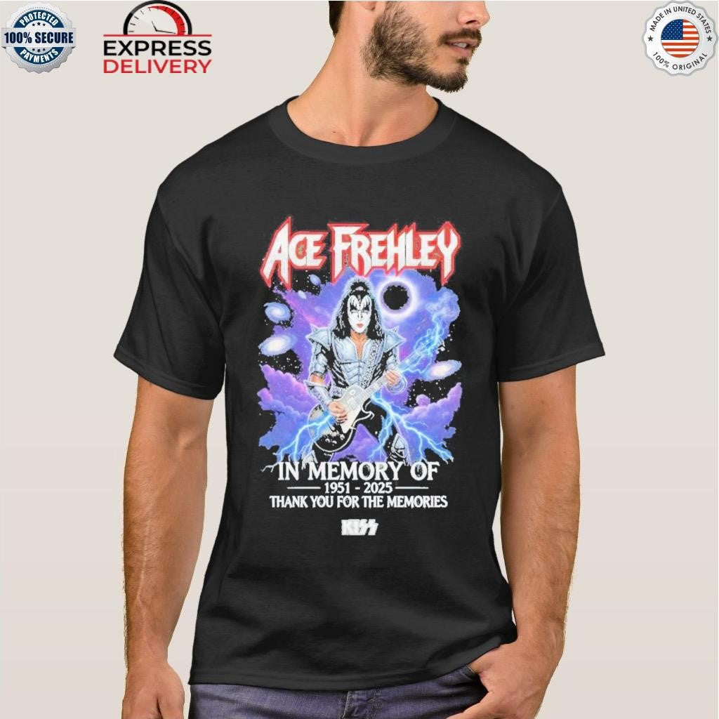 Ace Frehley In Memory Of 1951-2025 Thank You For The Memories Shirt