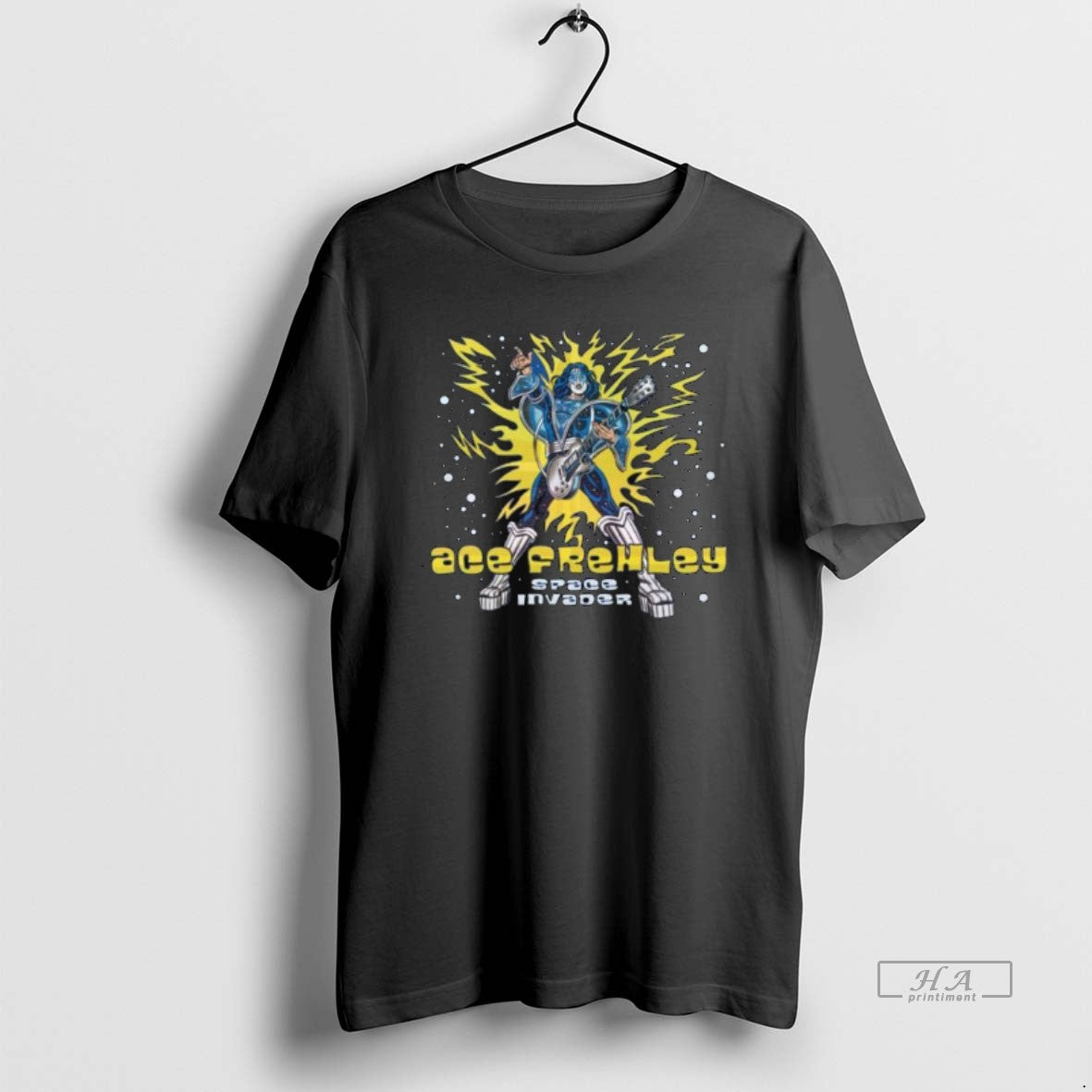 Official Ace Frehley Space Invader Comic Book Art Long Sleve T-Shirts, Hoodie, Sweatshirt | InkRitualCo.com