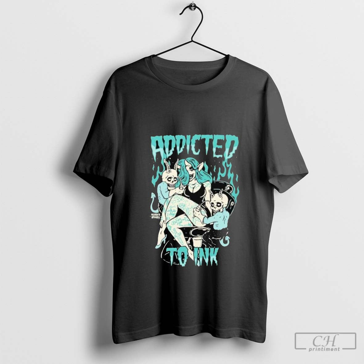 Official Addicted To Ink Murder Apparel Demon T-Shirts, Hoodie, Sweatshirt | InkRitualCo.com