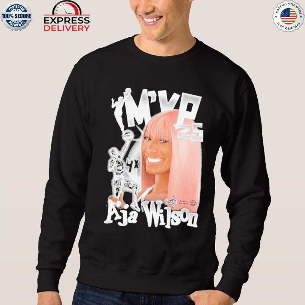 A’ja Wilson Las Vegas Aces Playa Society 2025 WNBA MVP Shirt