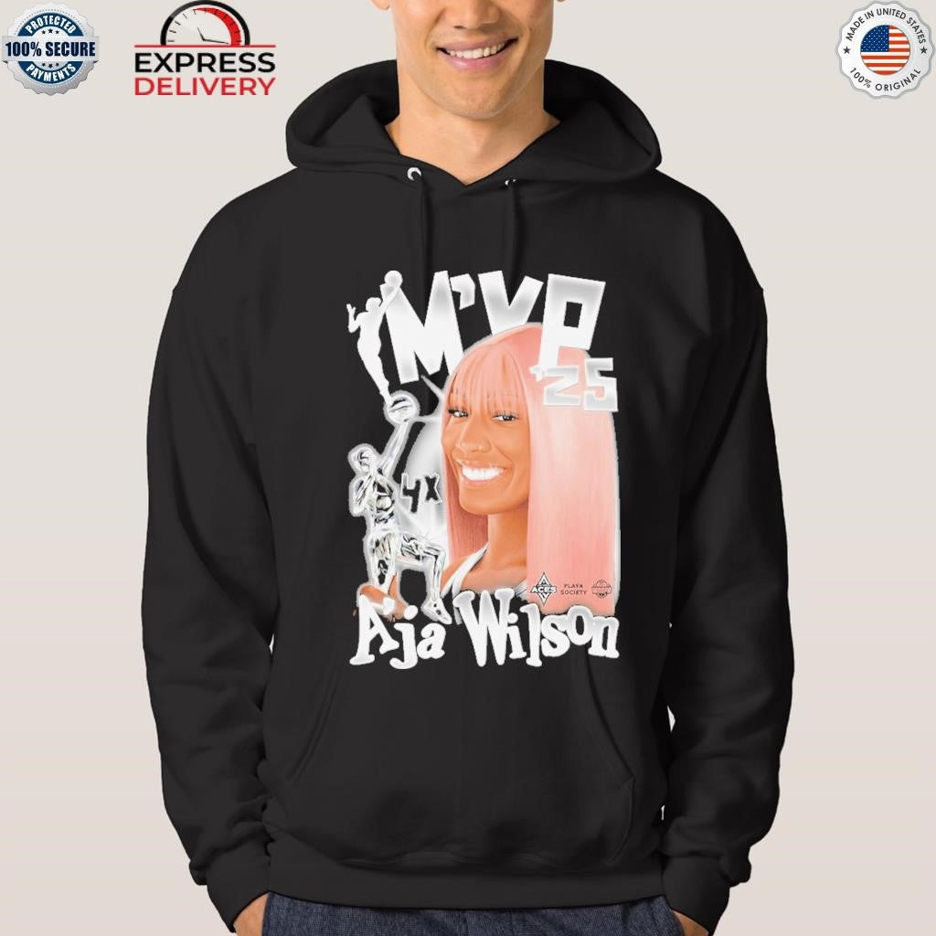 A’ja Wilson Las Vegas Aces Playa Society 2025 WNBA MVP Shirt