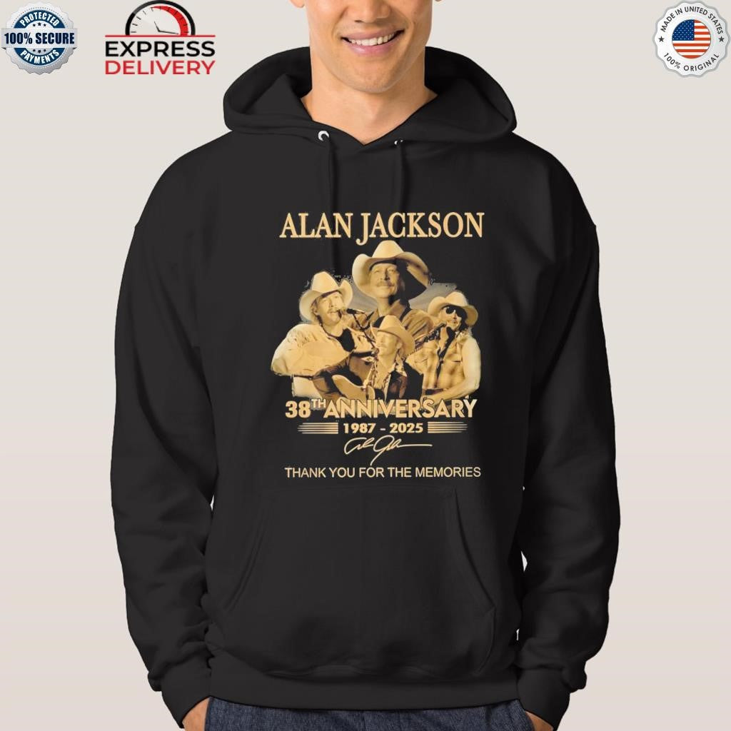 Alan Jackson 38th Anniversary 1987-2025 Thank You For The Memories Shirt