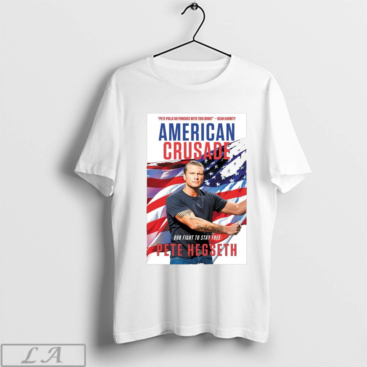 Official American Crusade Our Fight To Stay Free Pete Hegseth Pete Pulls No Punches With This Book Poster T-Shirts,...