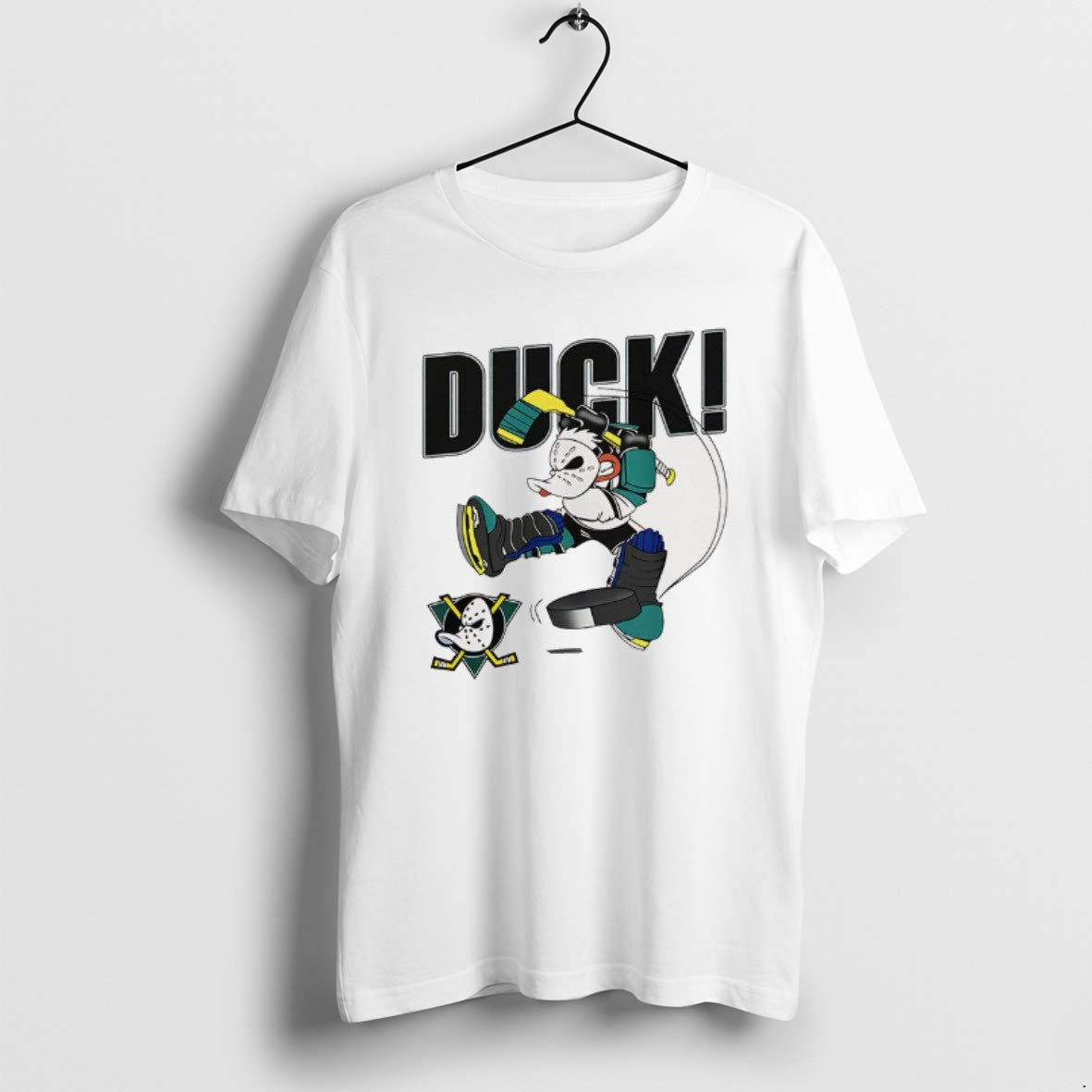 Official Anaheim Mighty Ducks Mascot Playing Hockey 90s T-Shirts, Hoodie, Sweatshirt | InkRitualCo.com