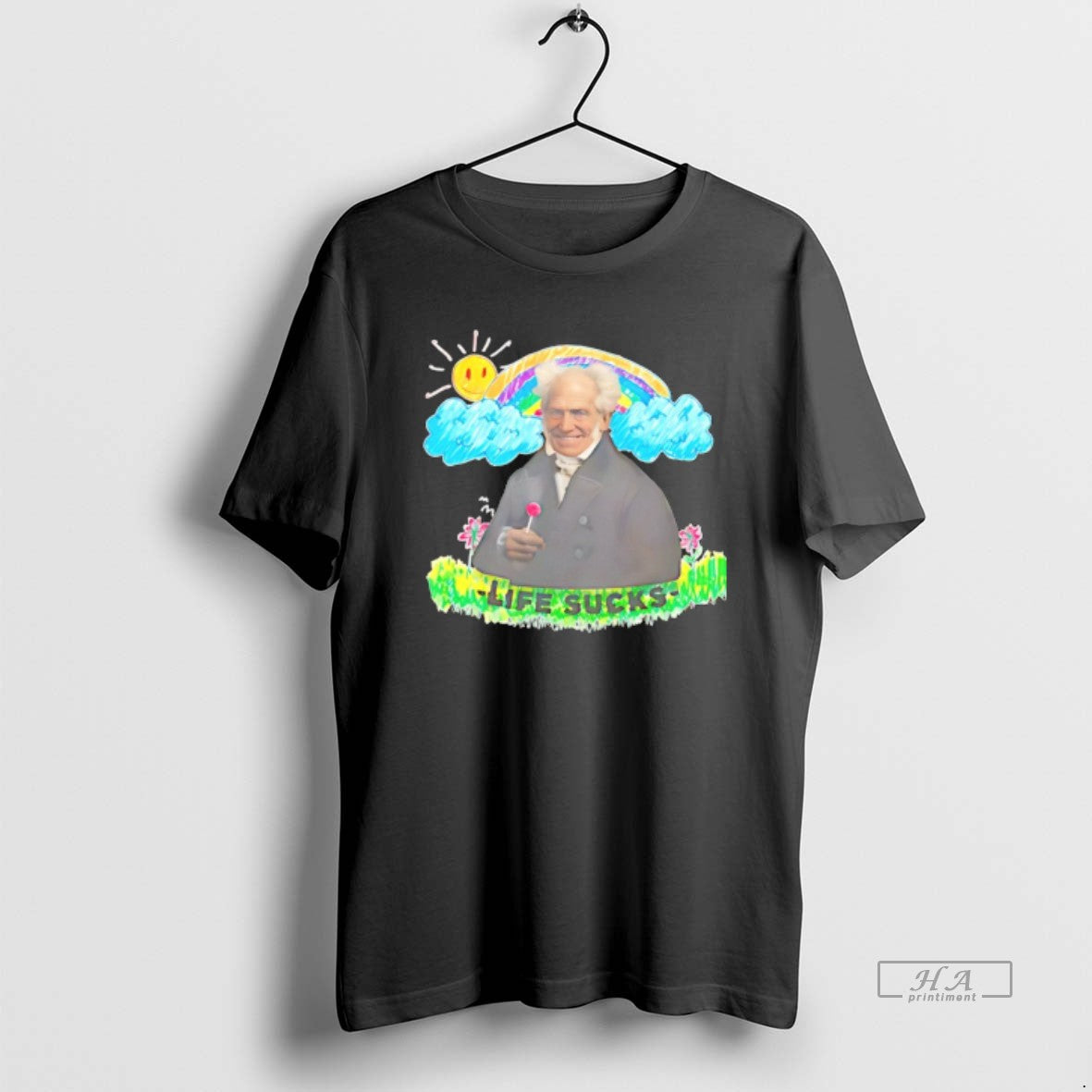 Official Arthur Schopenhauer Life Sucks Art T-Shirts, Hoodie, Sweatshirt | InkRitualCo.com