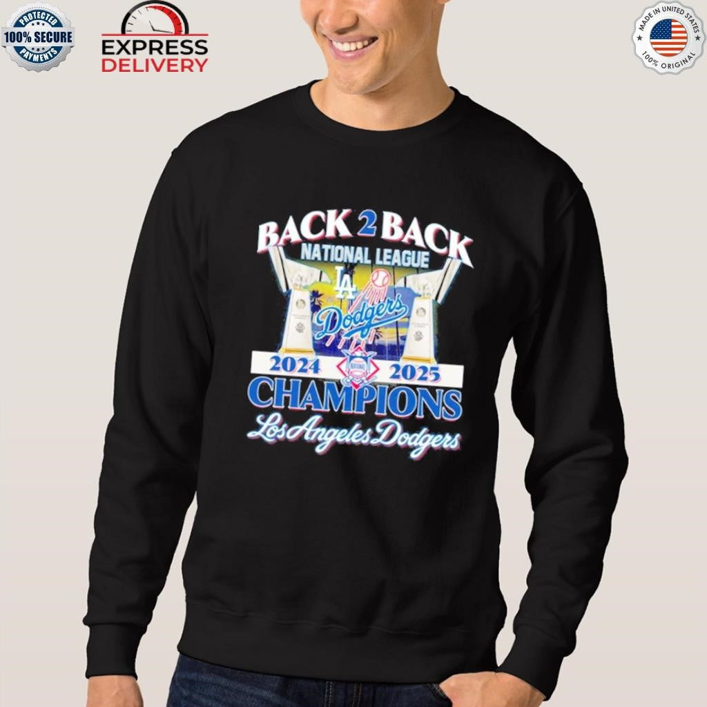 Back 2 Back National League 2024 2025 Champions Los Angeles Dodgers Shirt