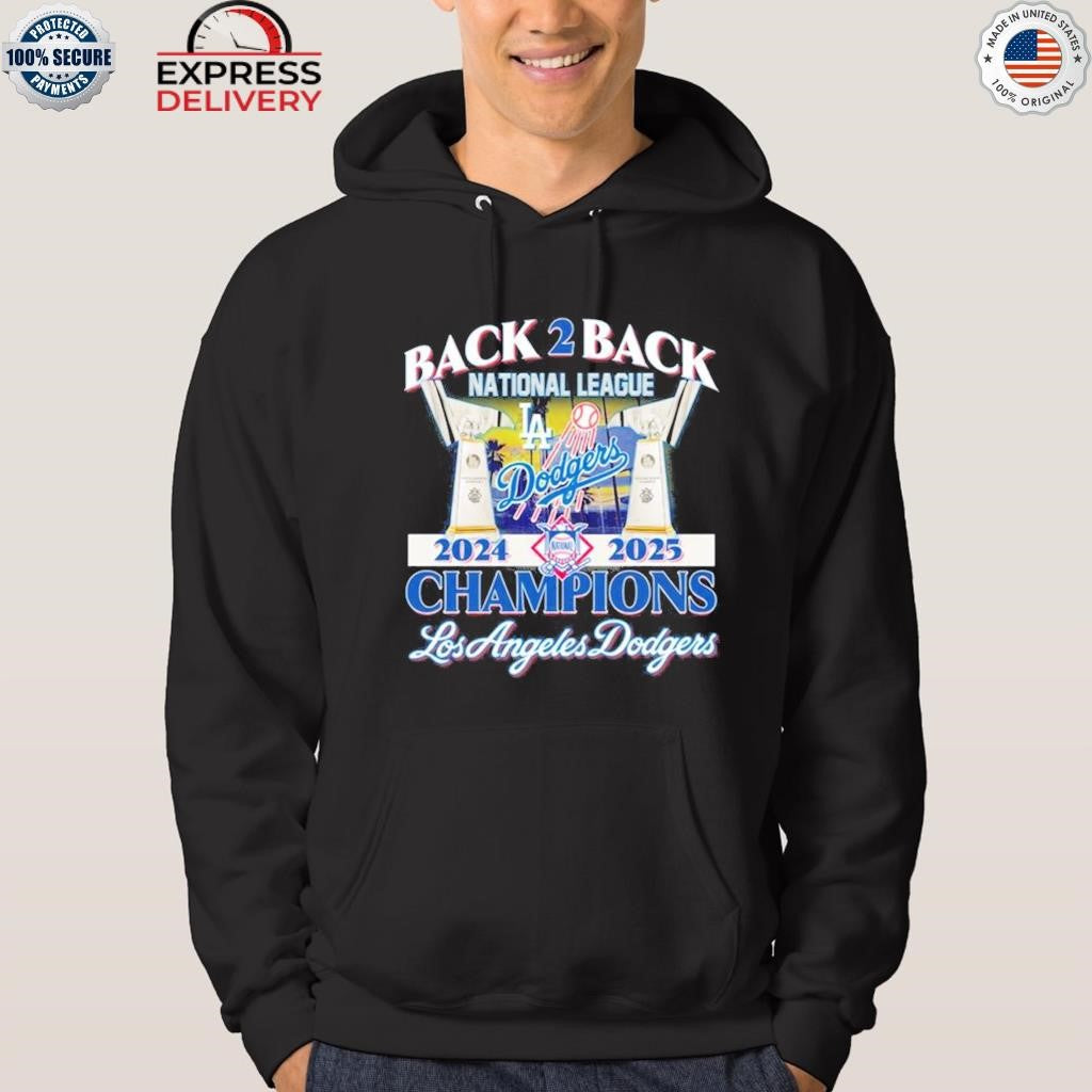 Back 2 Back National League 2024 2025 Champions Los Angeles Dodgers Shirt