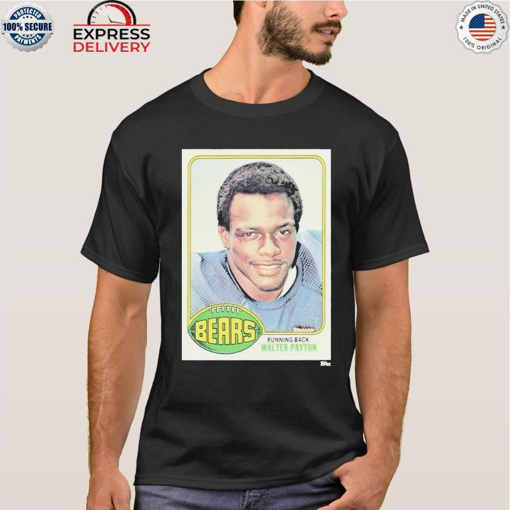 Bears Running Back Walter Payton Topps Rookie Card Shirt