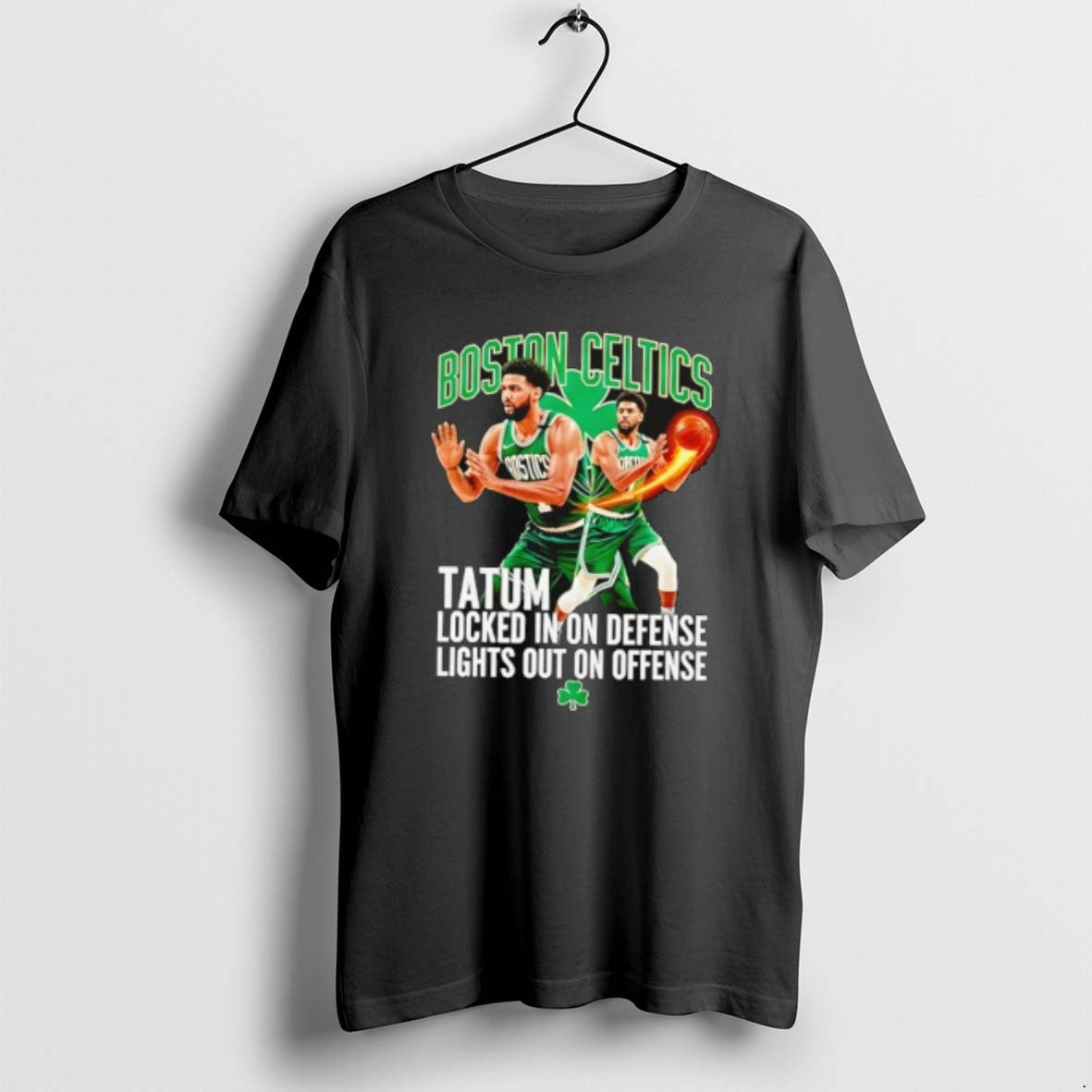 Official Boston Celtics Tatum Locked In On Defense Lights Out On Offense T-Shirts, Hoodie, Sweatshirt | InkRitualCo.com