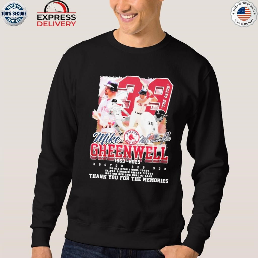 Boston Red Sox Mike Creenweell 1963-2025 Thank You For The Memories Shirt
