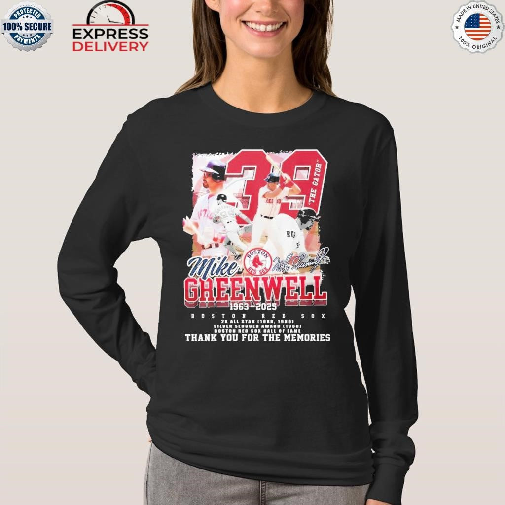 Boston Red Sox Mike Creenweell 1963-2025 Thank You For The Memories Shirt