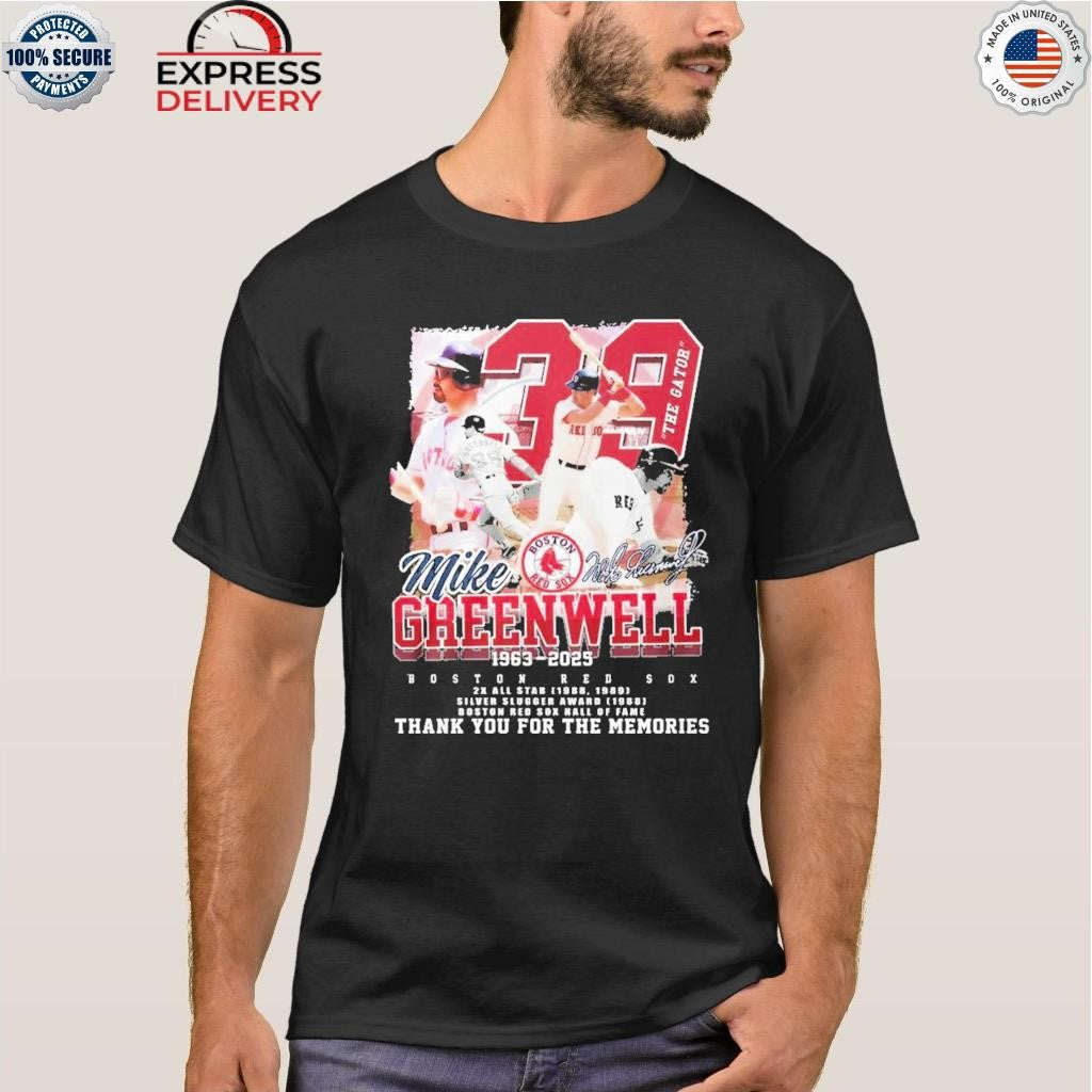 Boston Red Sox Mike Creenweell 1963-2025 Thank You For The Memories Shirt
