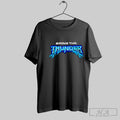 Official Bring The Thunder Blue Lightning Chrome Text Posters Black T-Shirts, Hoodie, Sweatshirt | InkRitualCo.com