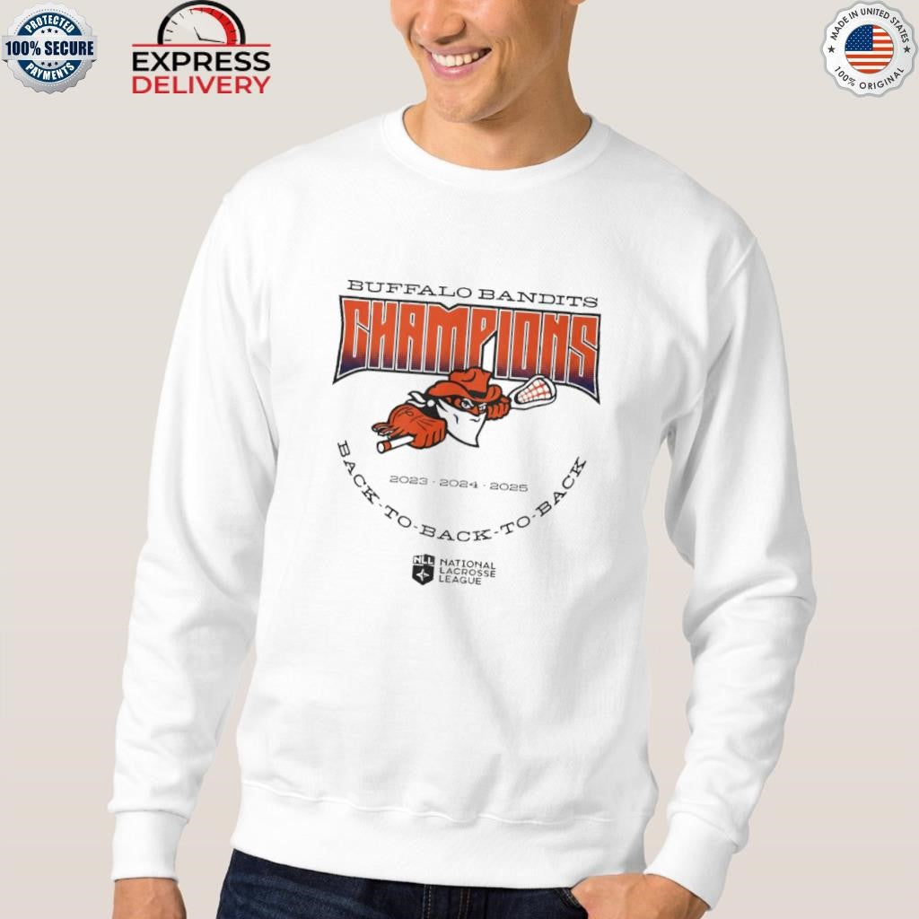 Buffalo Bandits Back To Back To Back Nll Champions 2025 Shirt