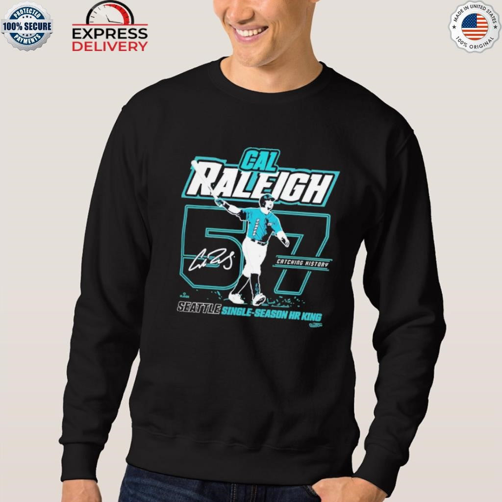 Cal Raleigh 57 Home Runs Seattle Mariners Record Shirt