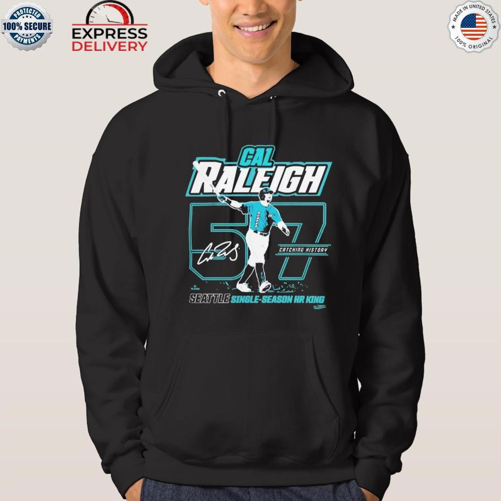 Cal Raleigh 57 Home Runs Seattle Mariners Record Shirt