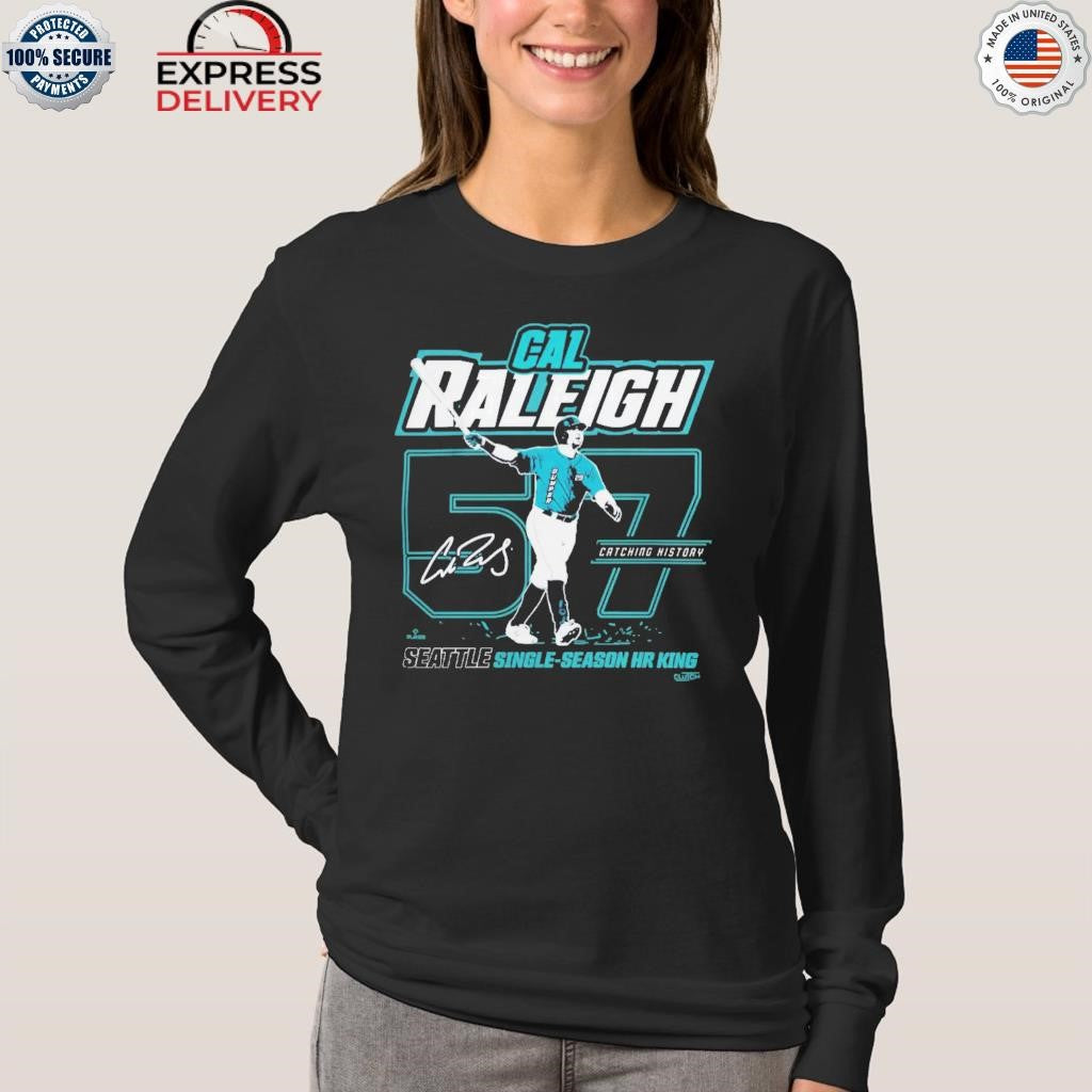 Cal Raleigh 57 Home Runs Seattle Mariners Record Shirt