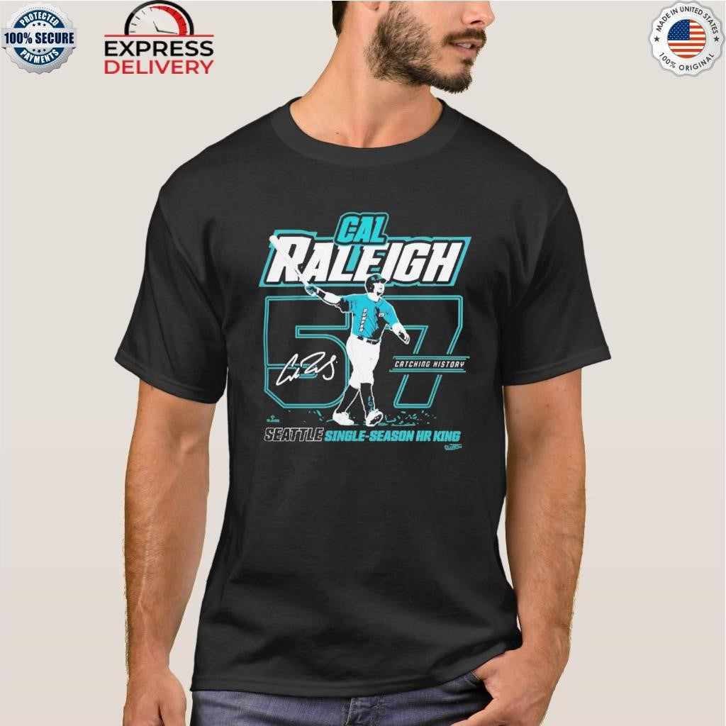 Cal Raleigh 57 Home Runs Seattle Mariners Record Shirt