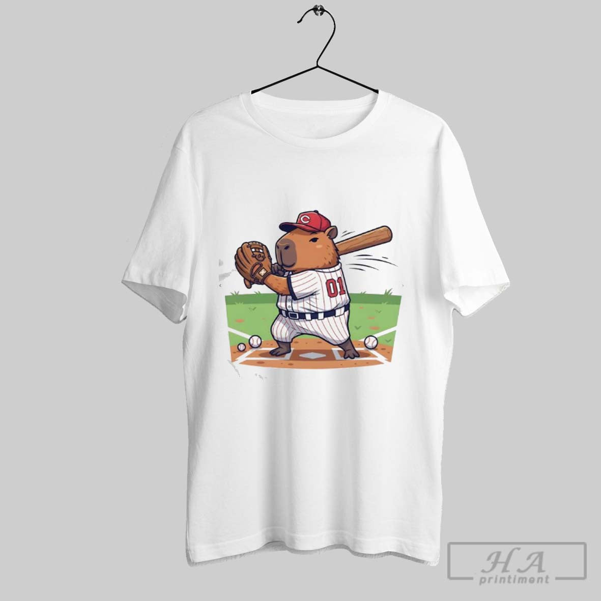 Official Capybara Baseball Player A Cute Capybara Playing A Baseball Game T-Shirts, Hoodie, Sweatshirt | InkRitualCo.com