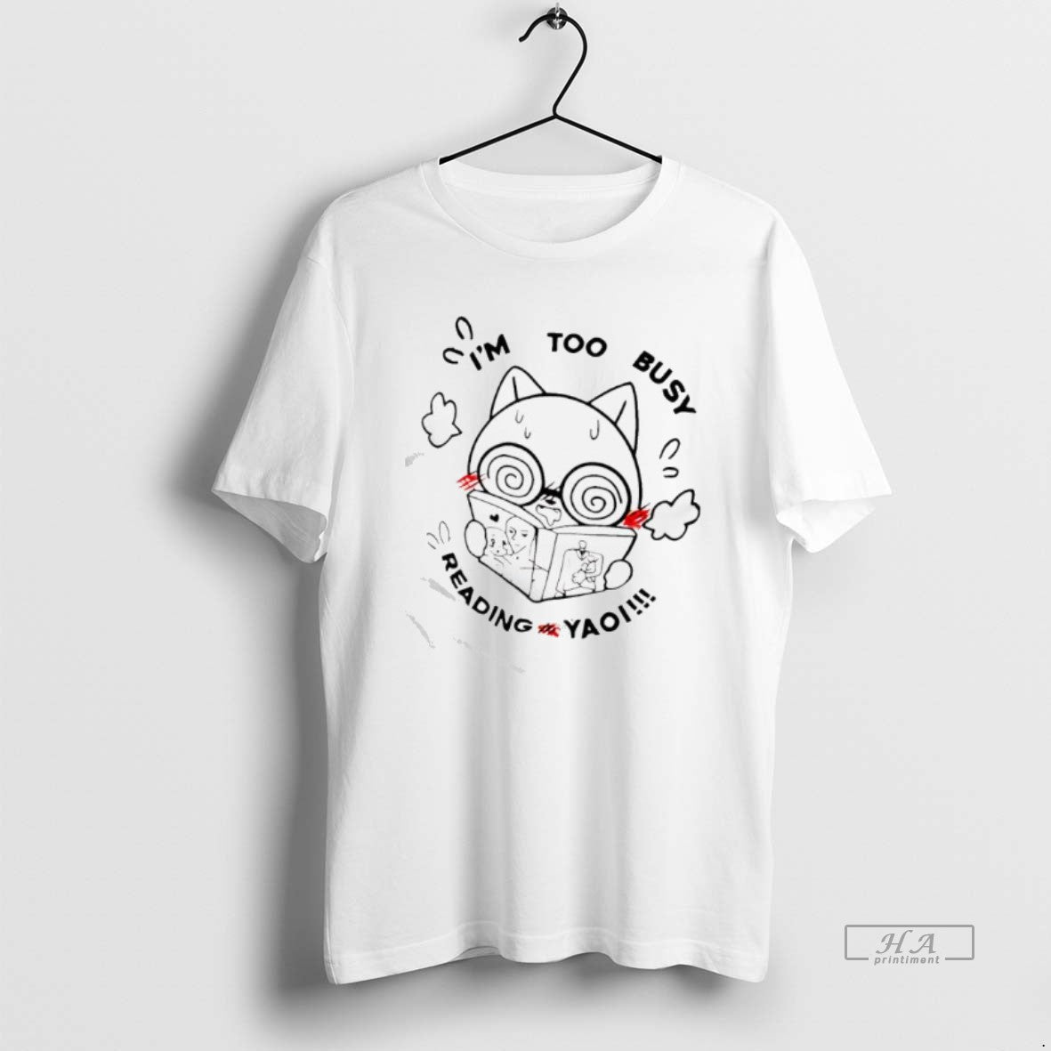 Official Cat Im Too Busy Reading Yaoi T-Shirts, Hoodie, Sweatshirt | InkRitualCo.com