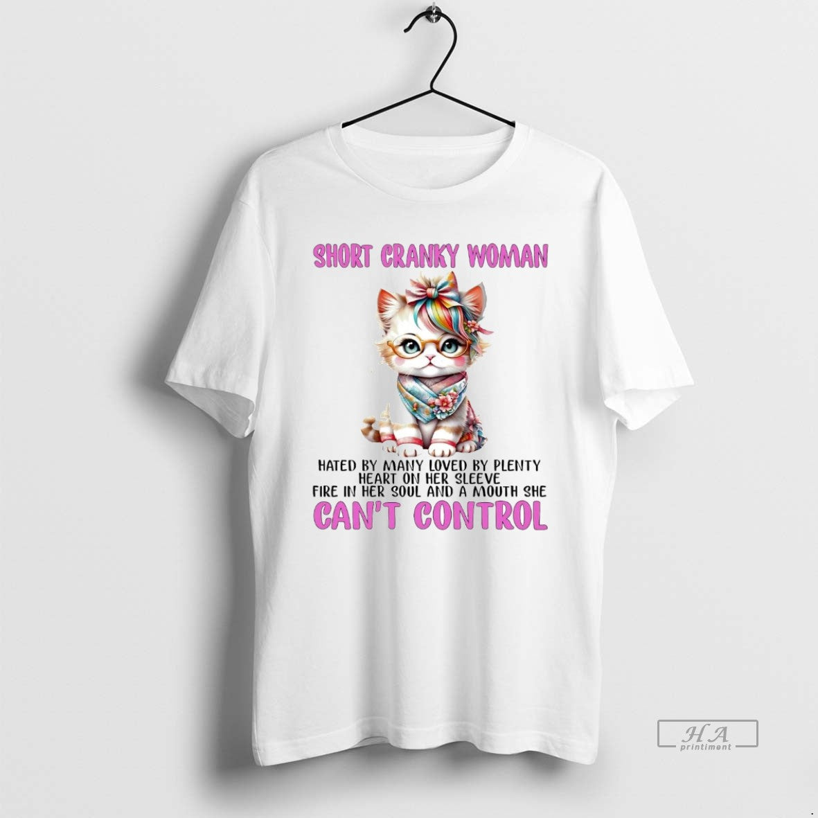 Official Cat Short Cranky Woman Fire In Her Soul And A Mouth She Cant Control T-Shirts, Hoodie, Sweatshirt | InkRitualCo.com
