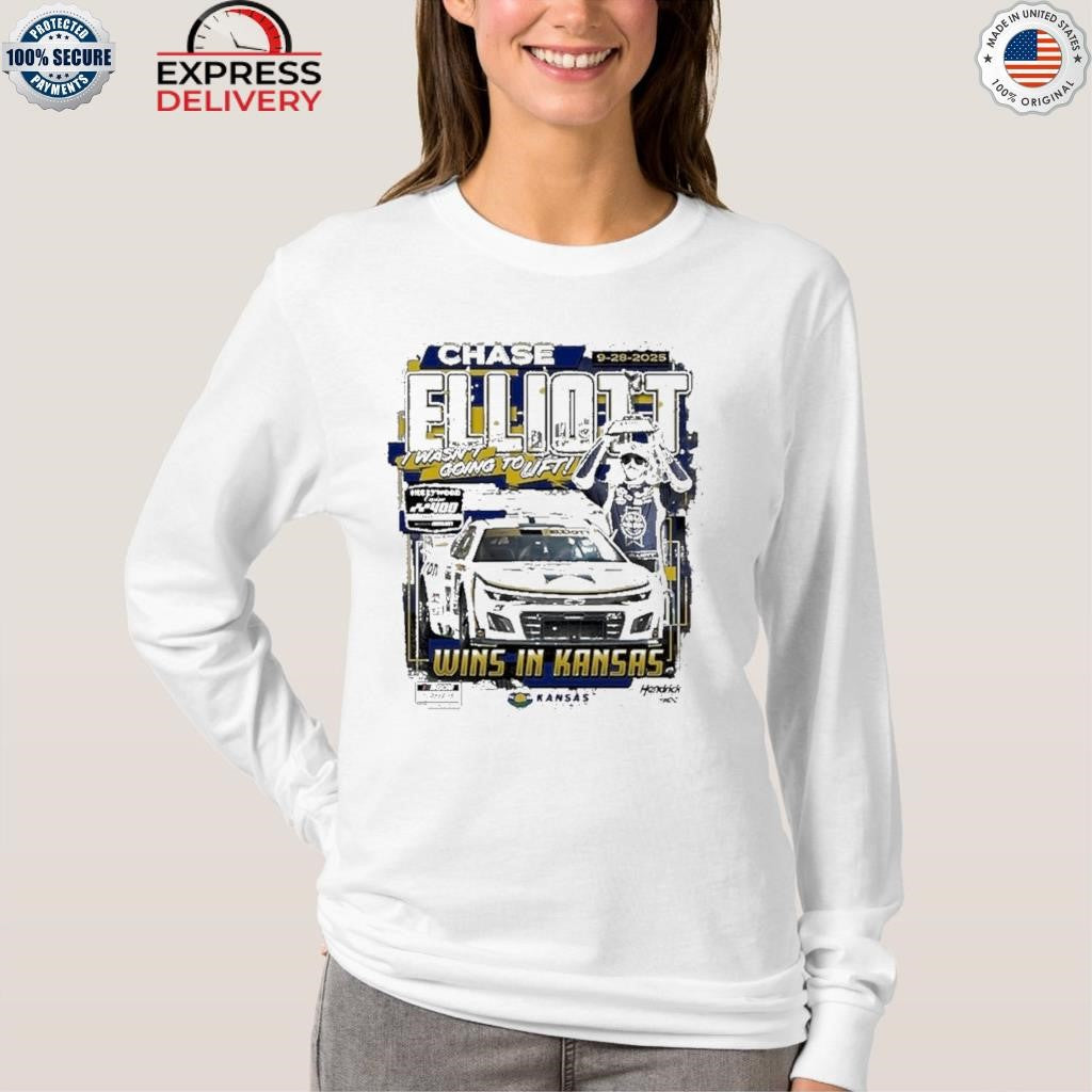 Chase Elliott Checkered Flag Sports 2025 Hollywood Casino 400 Race Winner Shirt