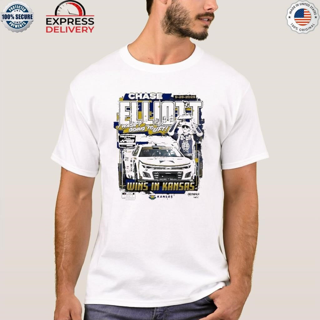 Chase Elliott Checkered Flag Sports 2025 Hollywood Casino 400 Race Winner Shirt
