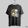 Official Cheers To The Afterlife Skeleton Holding Beer Halloween T-Shirts, Hoodie, Sweatshirt | InkRitualCo.com
