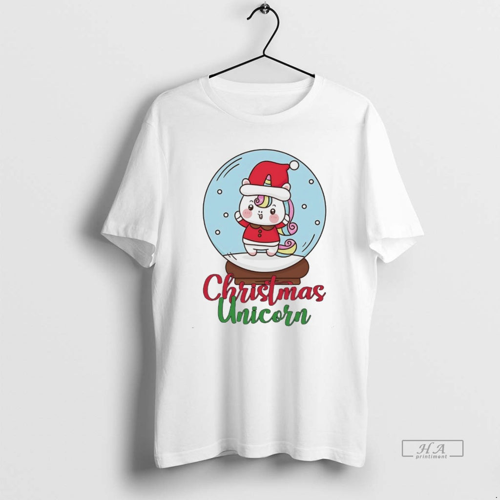 Official Christmas Unicorn Snow Globe Holiday Magic White T-Shirts, Hoodie, Sweatshirt | InkRitualCo.com