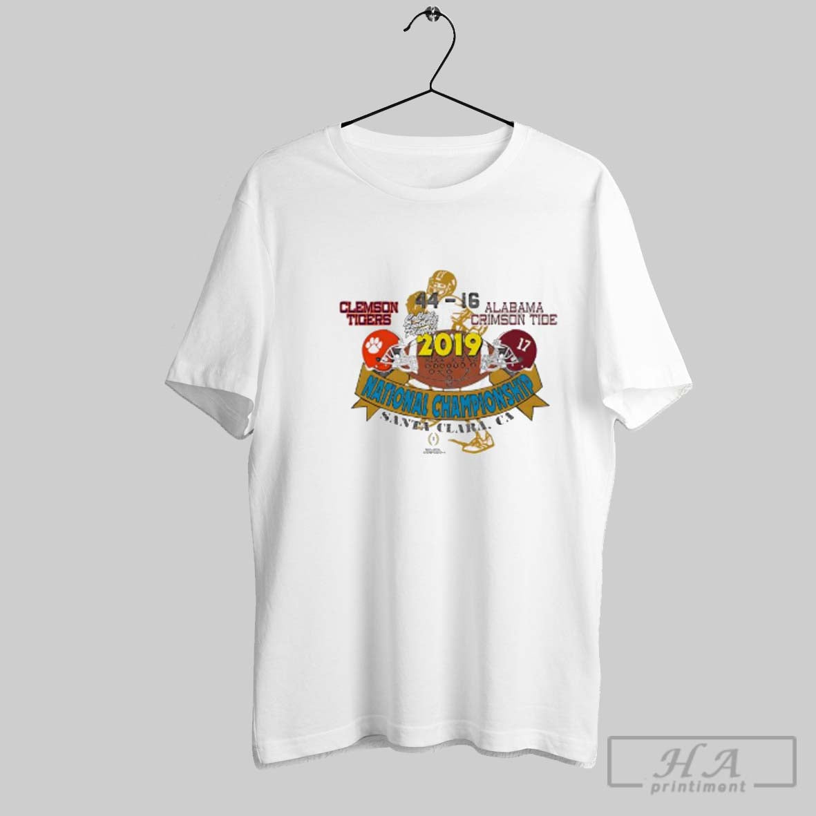 Official Clemson Tigers Vs Alabama Crimson Tide National Championship Game 2019 College Football Playoff T-Shirts,...